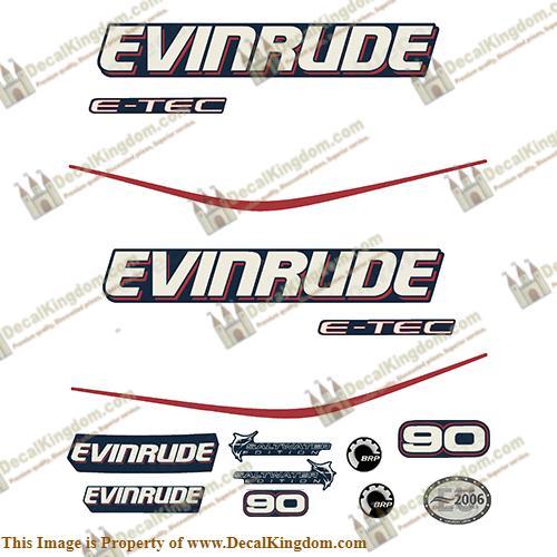 Kit decalcomanie evinrude - evinrude, 90hp