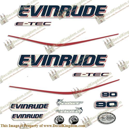 Kit decalcomanie evinrude - evinrude, 90cv